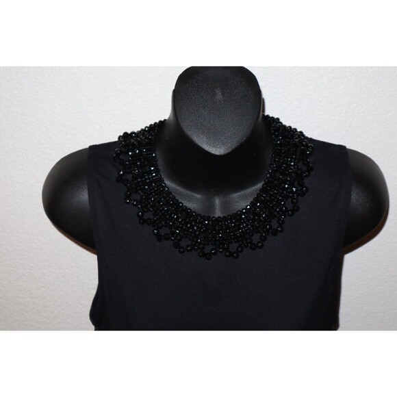 Lot of 4 Vintage Necklaces Bib Black Faceted Beads Cookie Lee Napier Pendant - Picture 5 of 16